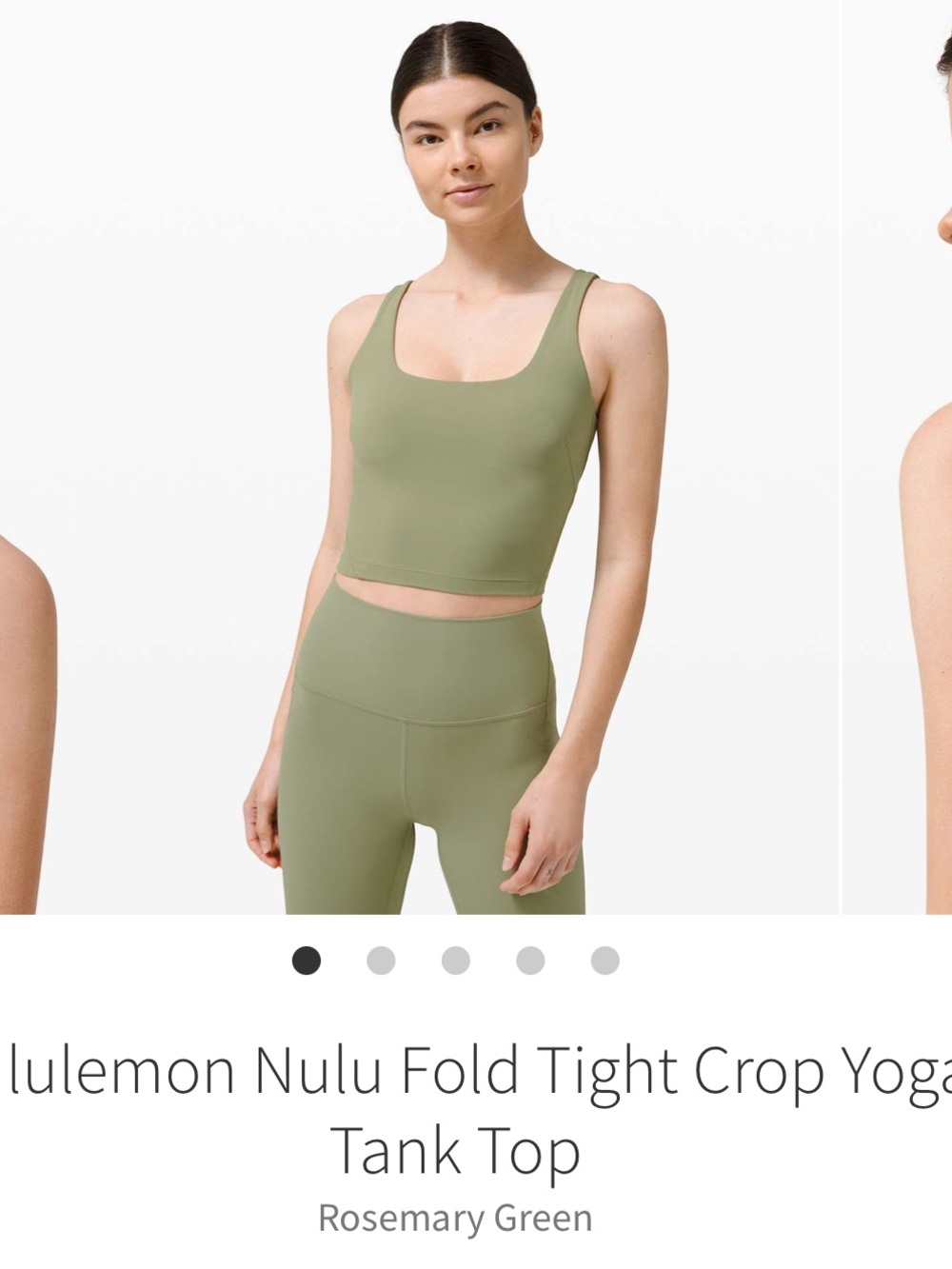 lululemon athletica Rosemary Green Nulu Crop Tank